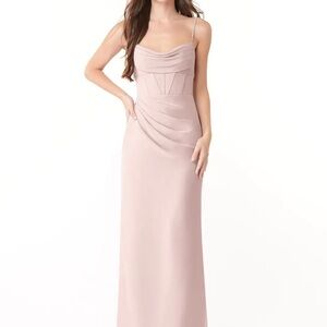 Azazie Mai Light Pink Bridesmaid Dress